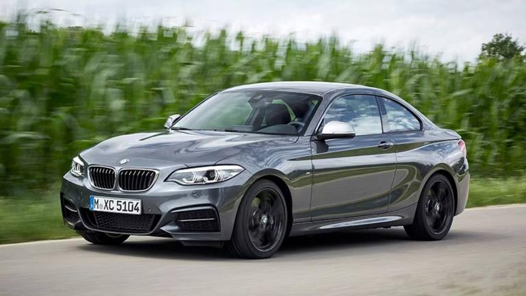2018 BMW 2 Series in charcoal gray.
