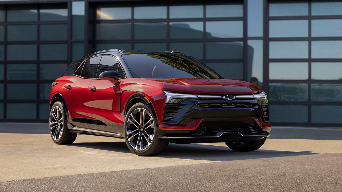 2024 Chevrolet Blazer EV in red.