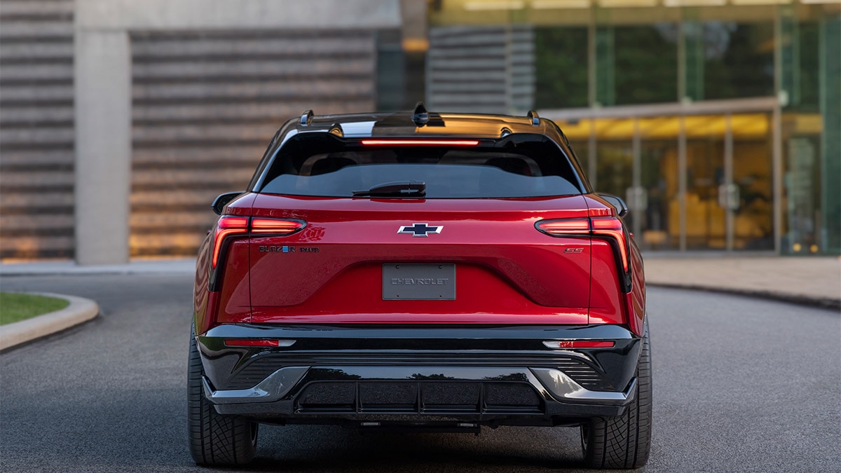 2024 Chevrolet Blazer EV in red.