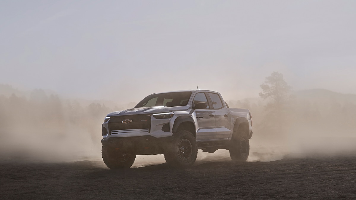 2024 Chevrolet Colorado in white.