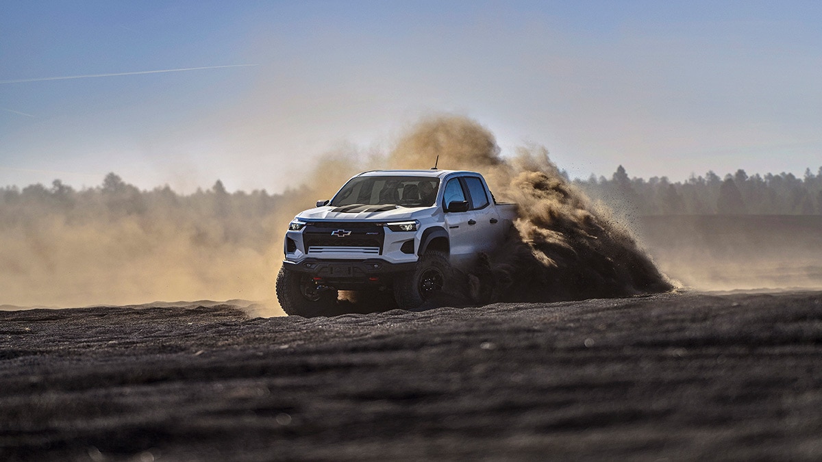 2024 Chevrolet Colorado in white.
