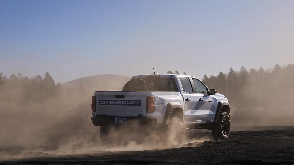 2024 Chevrolet Colorado in white.