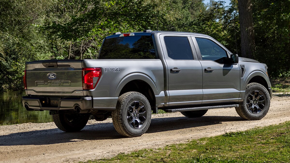The 2024 Ford F-150 STX in gray.