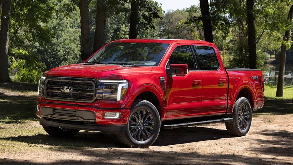 2024 Ford F150 in red.