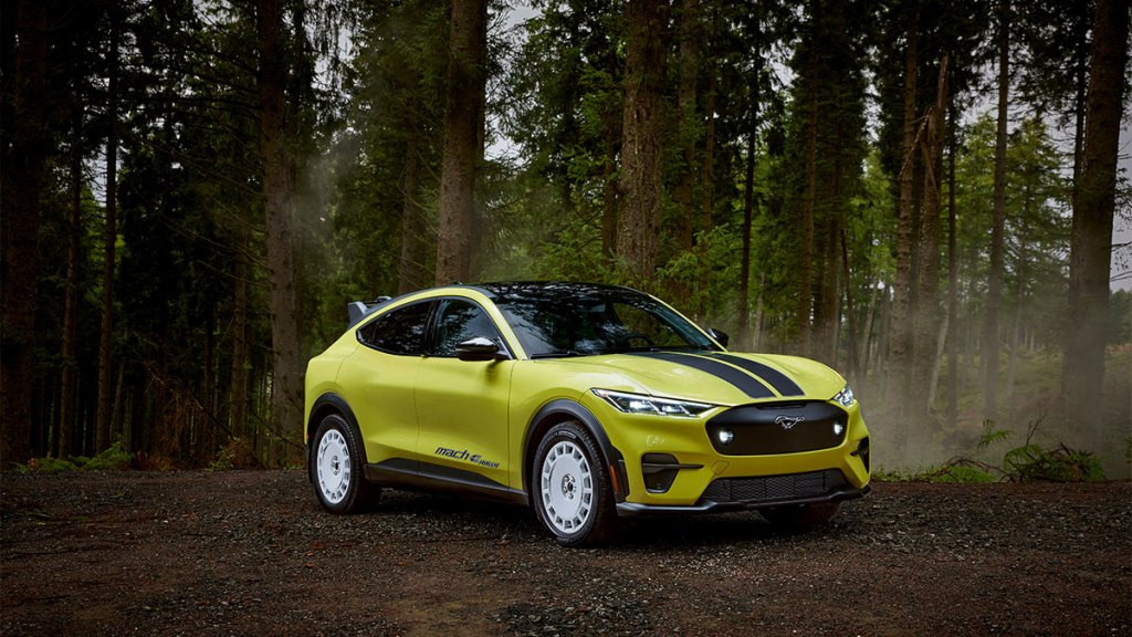 2024 Ford Mustang Mach-E Rally in yellow