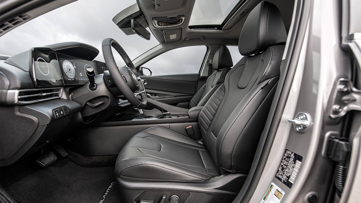 The interior of the 2024 Hyundai Elantra.