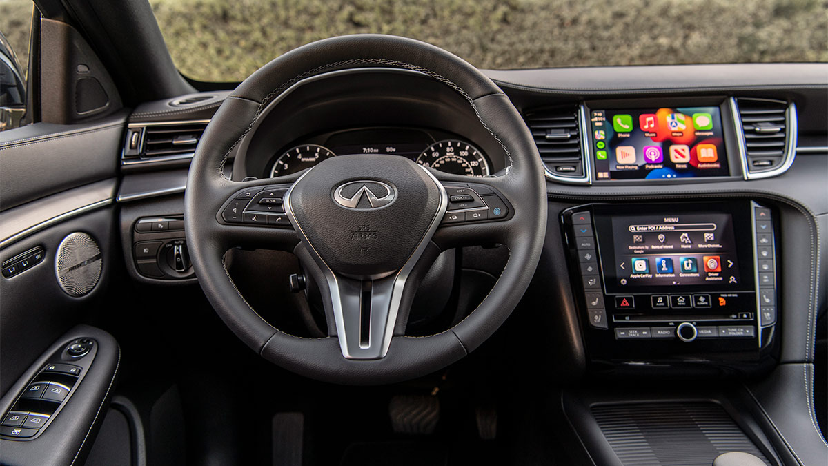 The interior of the 2024 Infiniti QX55.