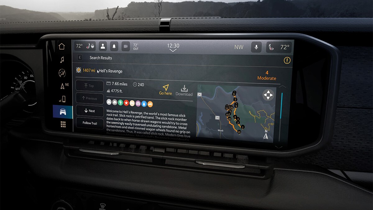 Jeep Adventure Guides deliver comprehensive off-road trail guides for the 62 Jeep Badge of Honor trails loaded into the Uconnect 5 system.