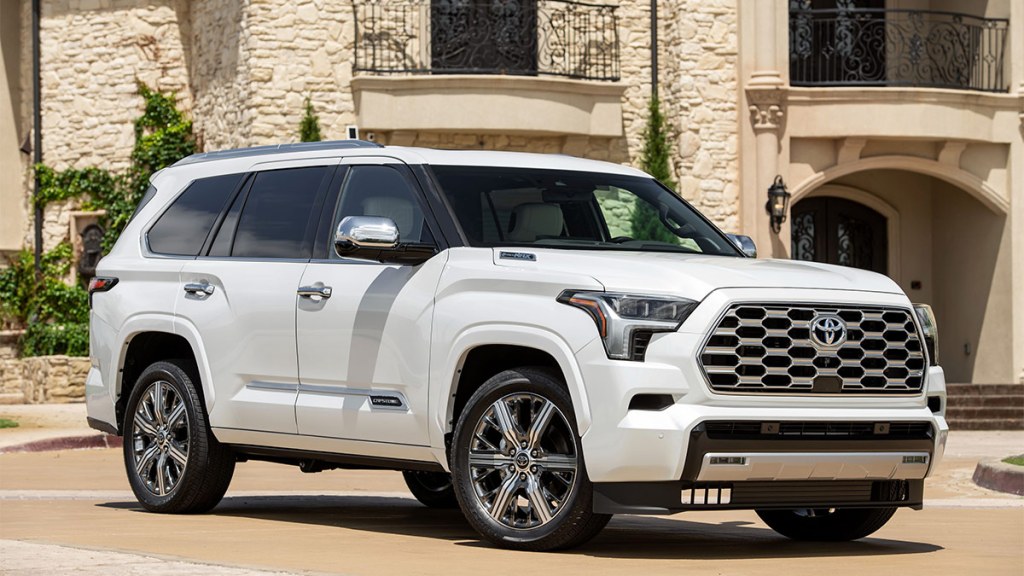 2024 Toyota Sequoia in white.