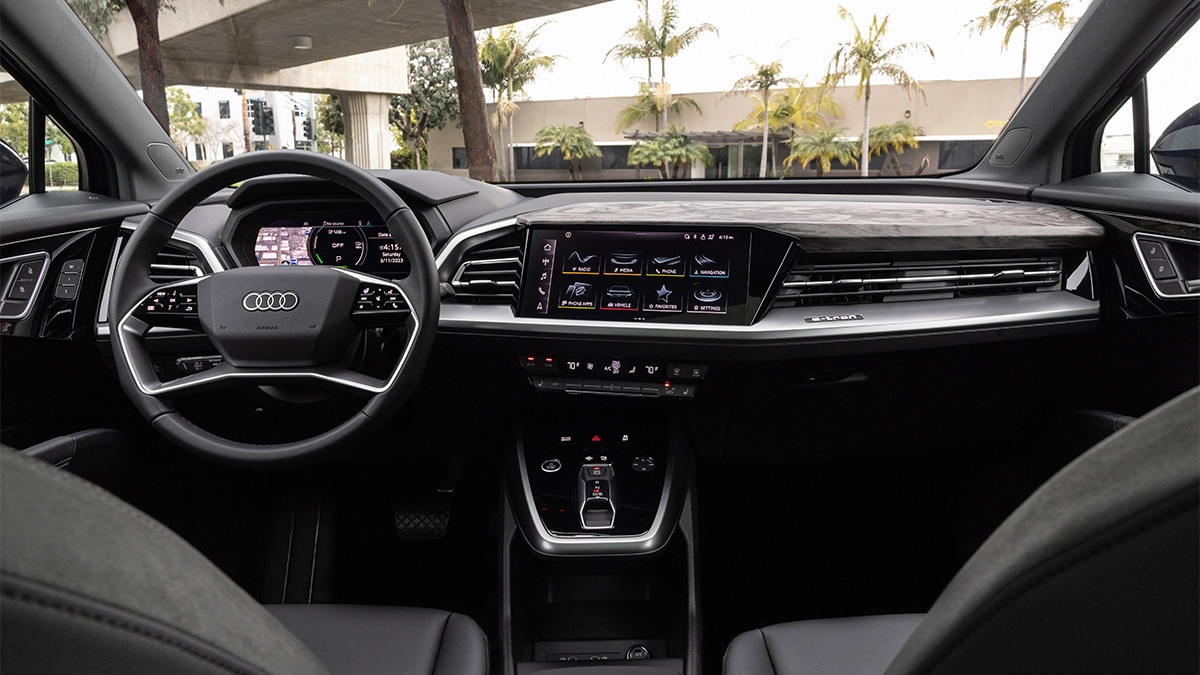 The 2024 Audi Q4 e-tron interior.