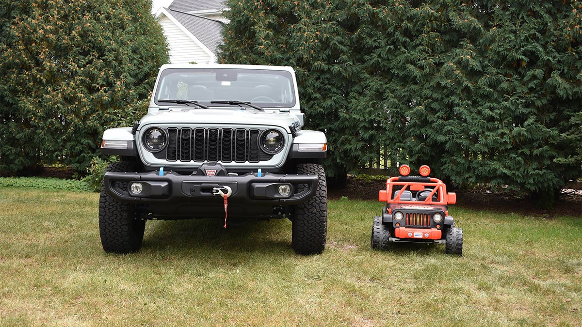 Comparison: 2024 Jeep Wrangler Rubicon X 4xe vs. Power Wheels Jeep