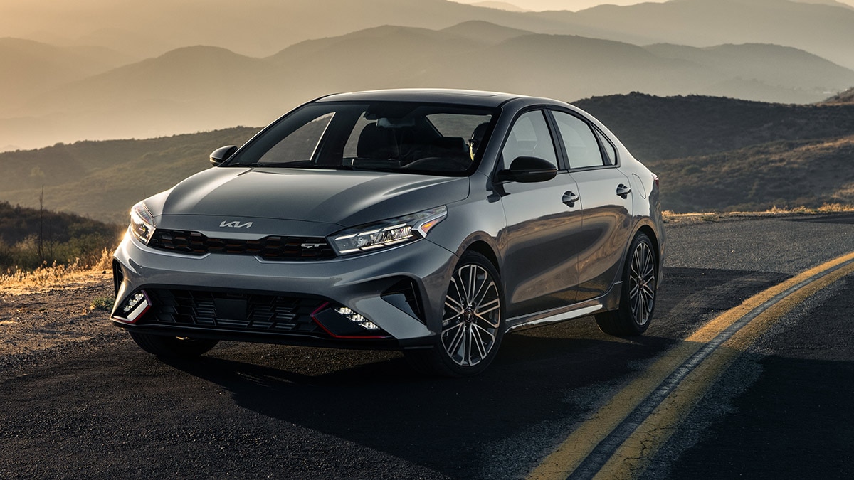 The 2024 Kia Forte GT in Steel Gray.