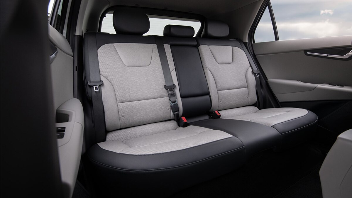 Fold the rear seat forward and the 2024 Kia Niro EV Wave offers 63.7 cubic feet of cargo room. 