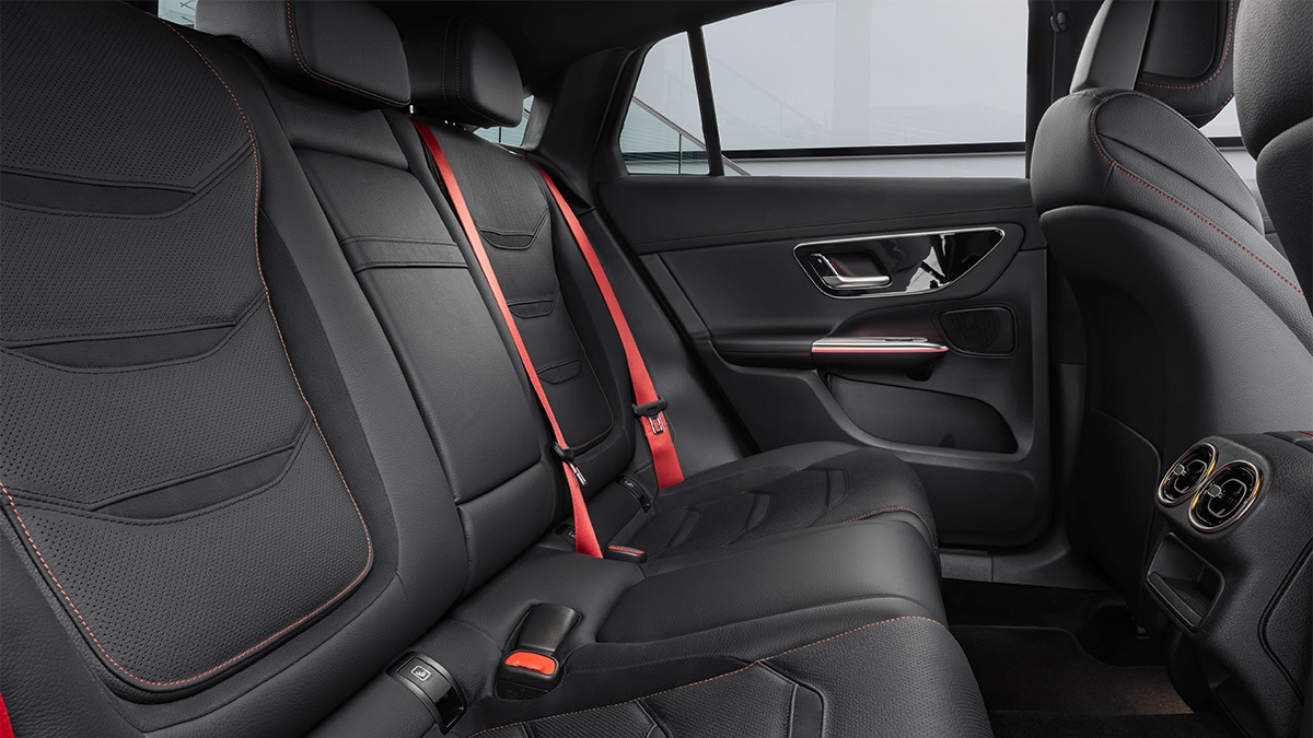 The 2024 Mercedes-AMG GLC 63 Coupe backseat.