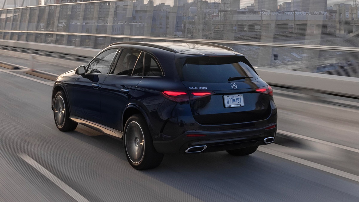The 2024 Mercedes-Benz GLC 300 SUV in blue.