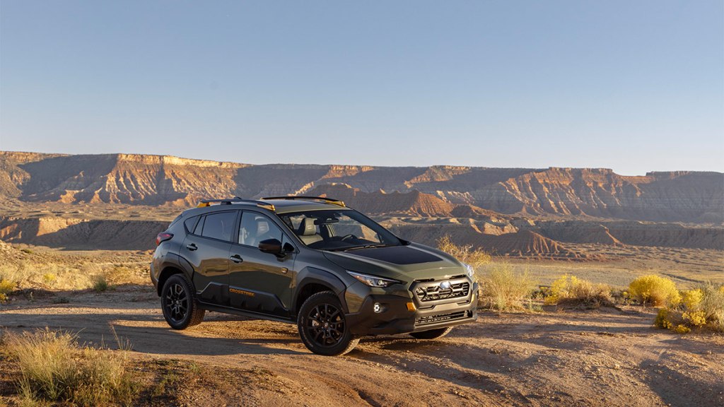 2024 Subaru Crosstrek in olive green.
