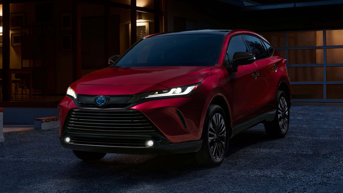 The 2024 Toyota Venza Nightshade in Ruby Flare Red.