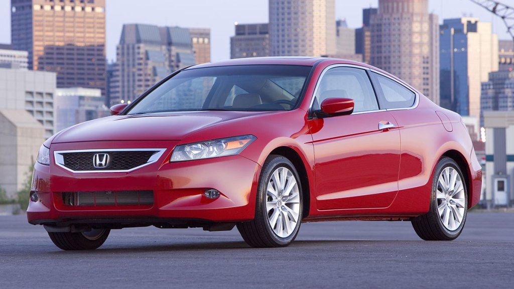 2010 Honda Accord Coupe in red.