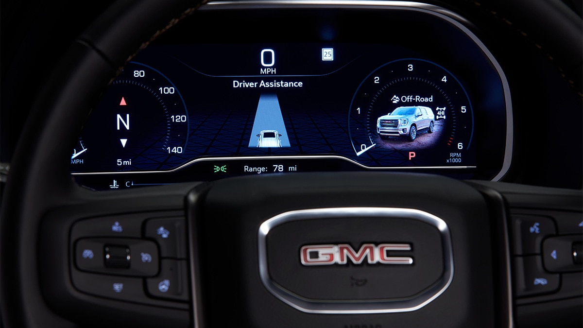 The 2024 GMC Yukon's digital instrument panel offers a wealth of information. 