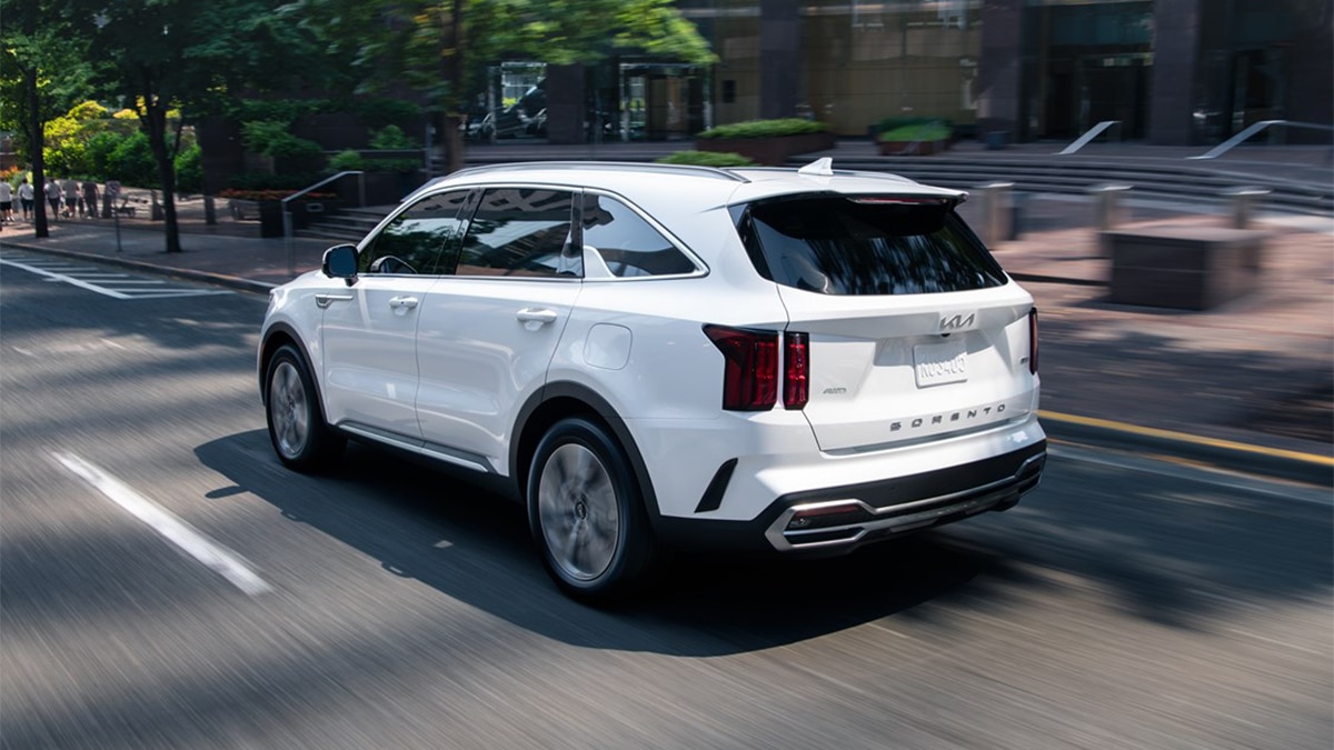 Though not quite as long as the Telluride, the Sorento PHEV also has three rows of seats. 
