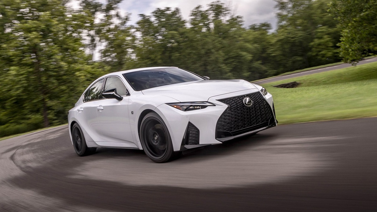 The 2024 Lexus IS 350 F Sport in Ultra White. 