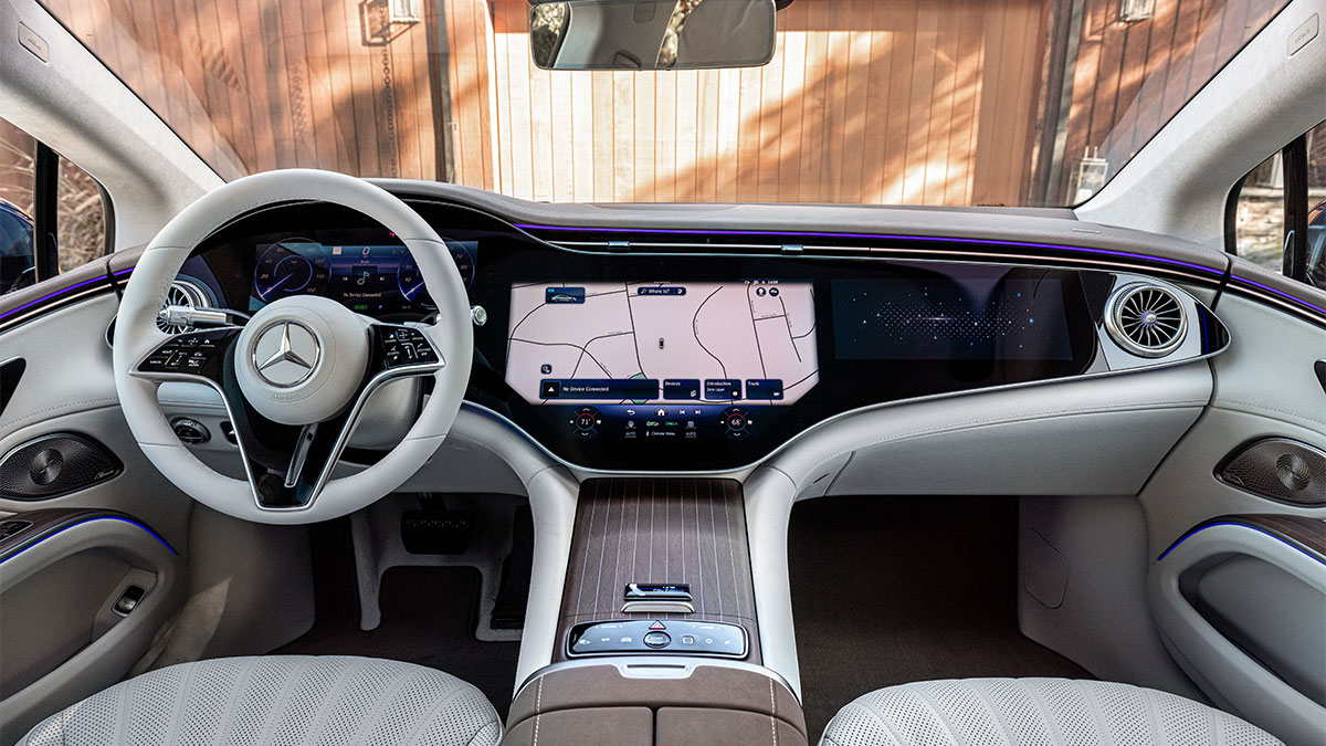 The massive Hyperscreen dash has been made standard in all 2024 Mercedes-EQ EQS trim levels. 