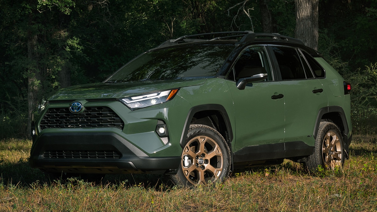 2024 Toyota RAV4 Hybrid Woodland Edition in Army Green. 