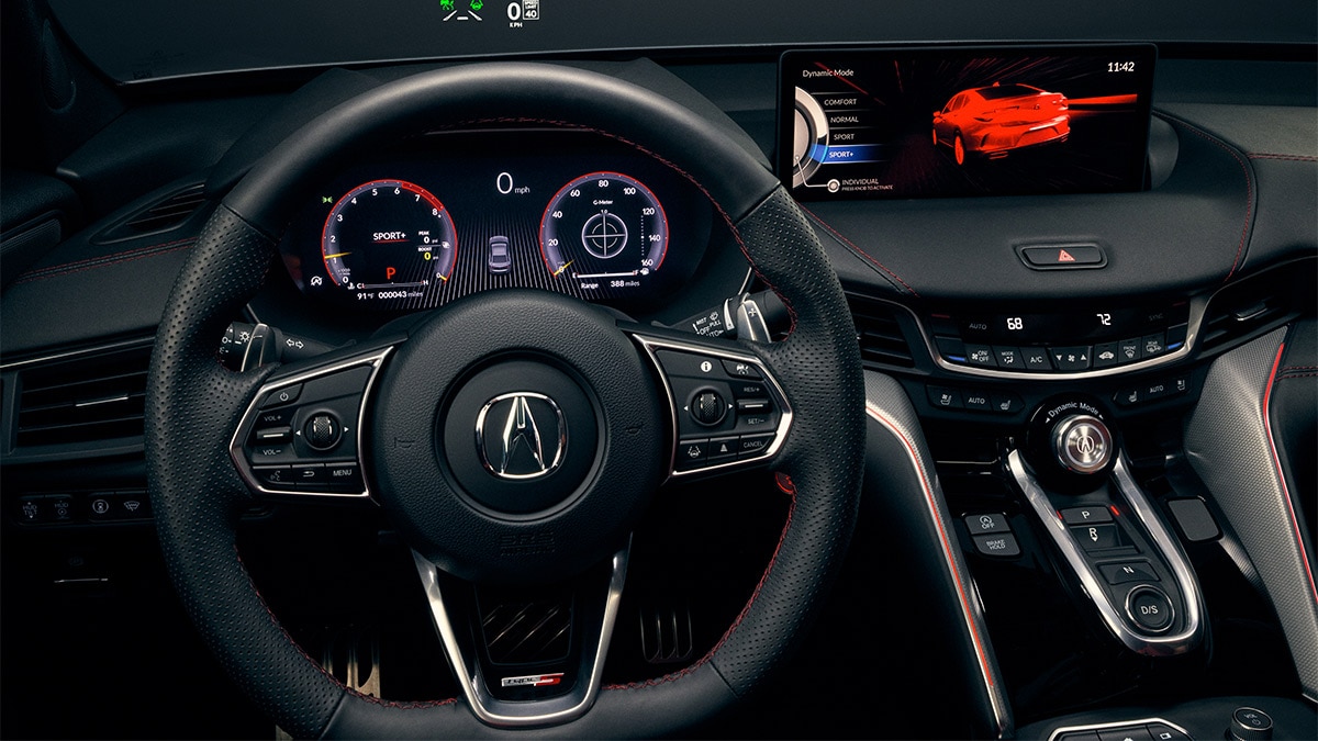 All three 2024 Acura TLX trim levels get an upgraded 12.3-inch instrument cluster and infotainment screen. 