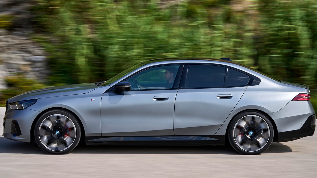 With 593 horsepower, the 2024 BMW i5 M60 hits 60 mph in only 3.7 seconds. 