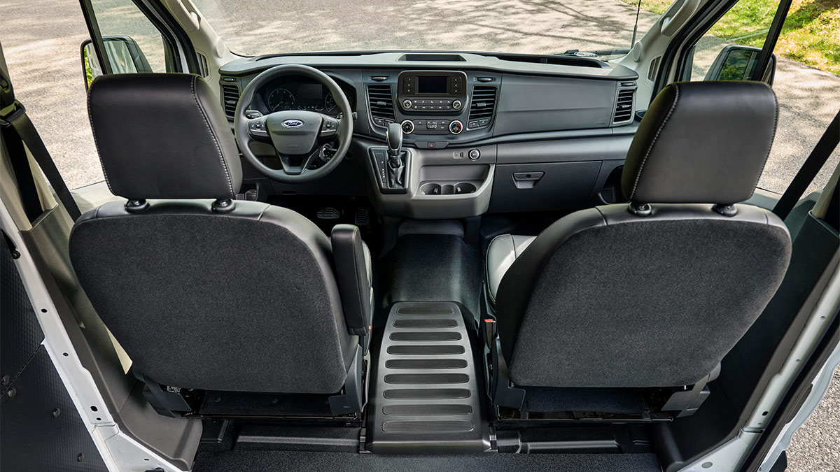 The 2024 Ford Transit has a much more comfortable seating position than the Ram ProMaster van. 