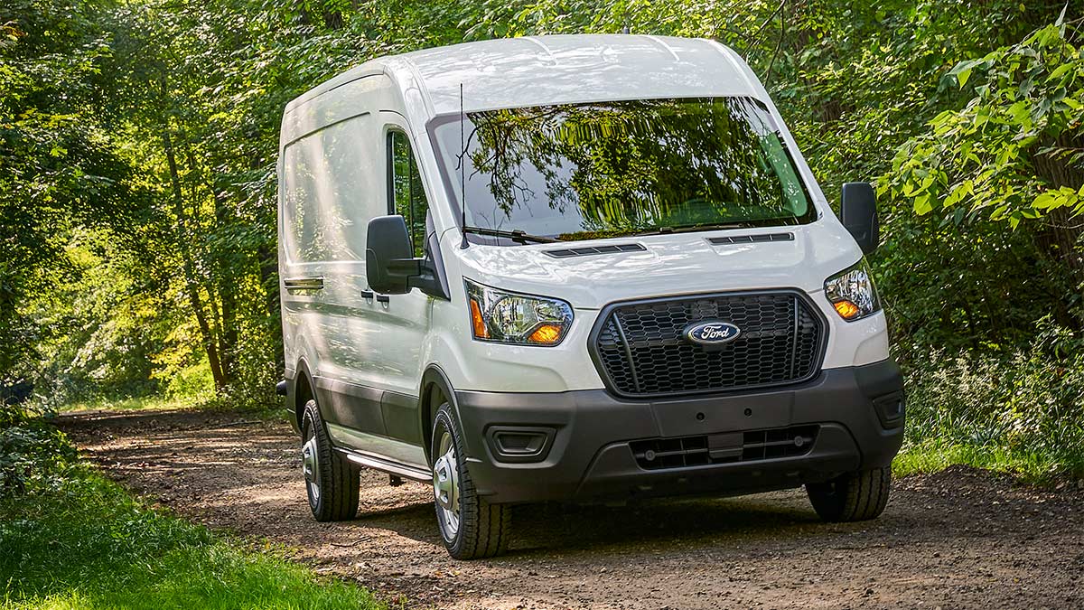 The 2024 Ford Transit comes standard with a 3.5-liter V6 that produces 275 horsepower. 