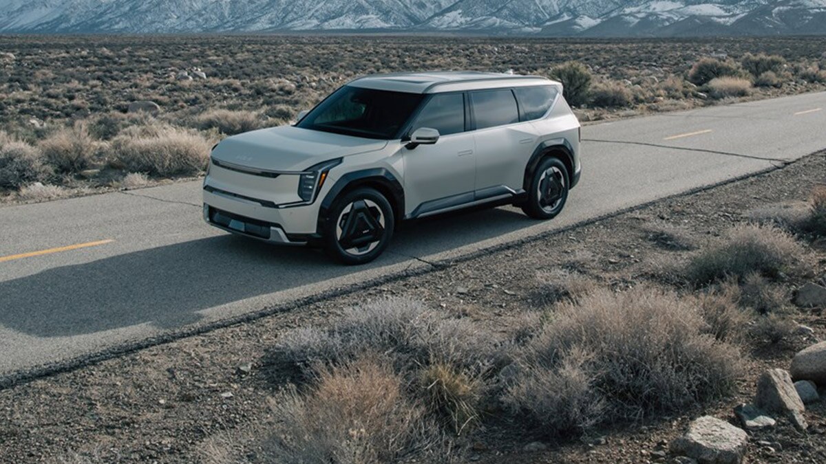 The 2024 Kia EV9 EV9 offers 6- or 7-passenger seating, modern safety aids, and Kia’s 10-year/100,000-mile powertrain warranty.