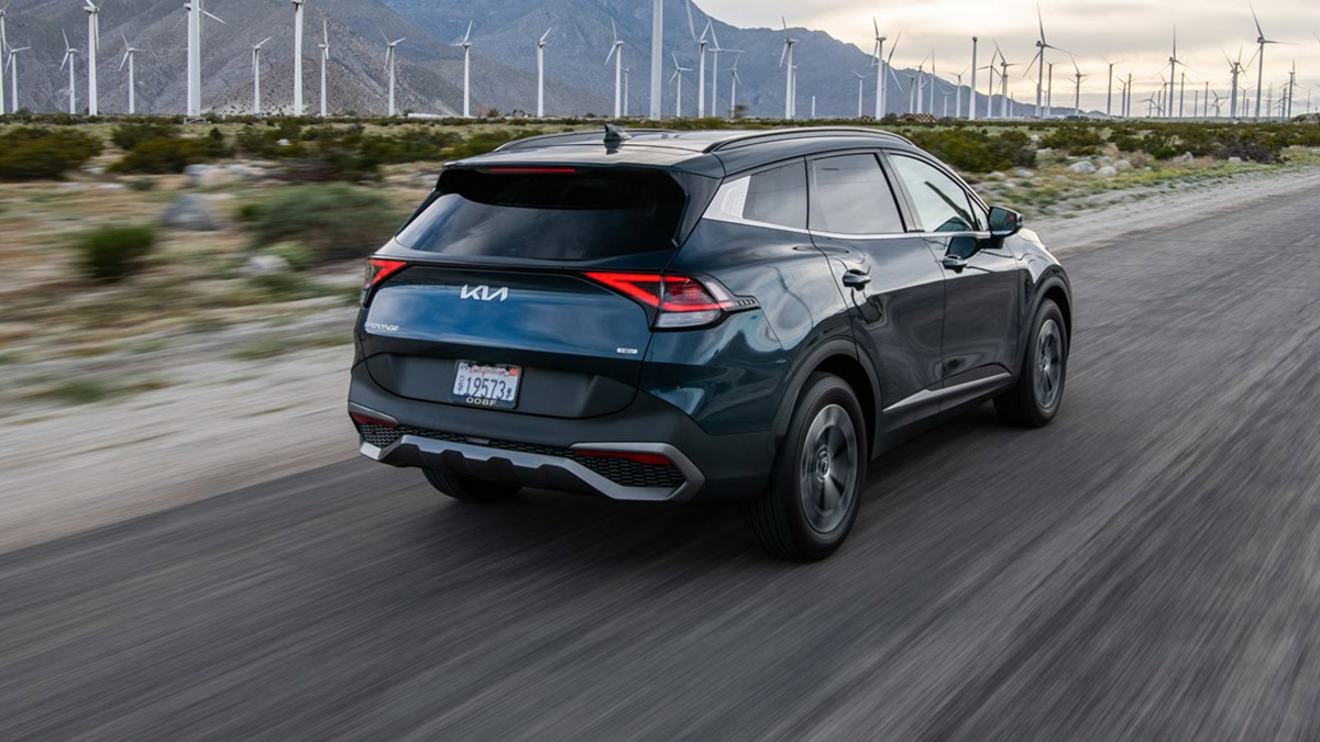 Looking good from any angle: the 2024 Kia Sportage Hybrid. 