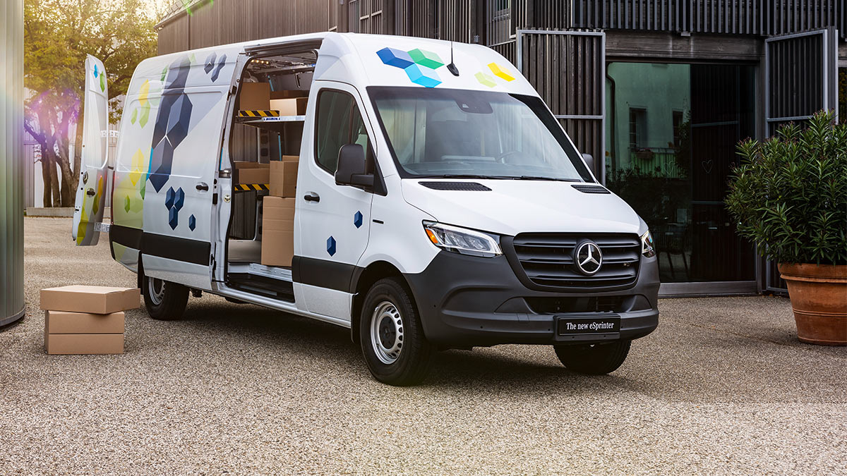 The new electric 2024 Mercedes-Benz eSprinter, available only as a Cargo Van. 