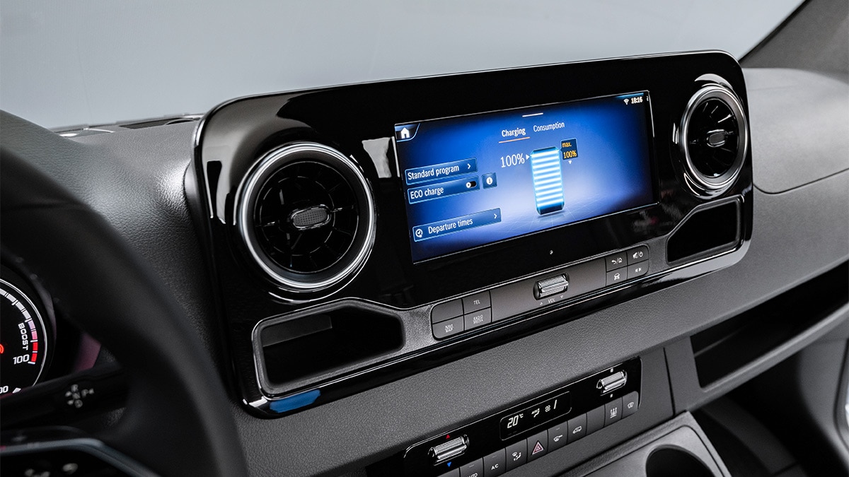 On a full charge, the 2024 Mercedes-Benz eSprinter has an expected range of about 200 miles.