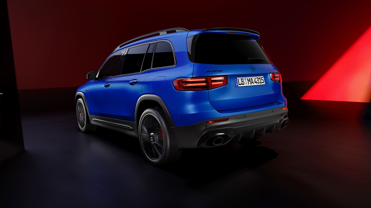 The GLB 35 is highlighted by an AMG appearance package and 19-inch alloy wheels.