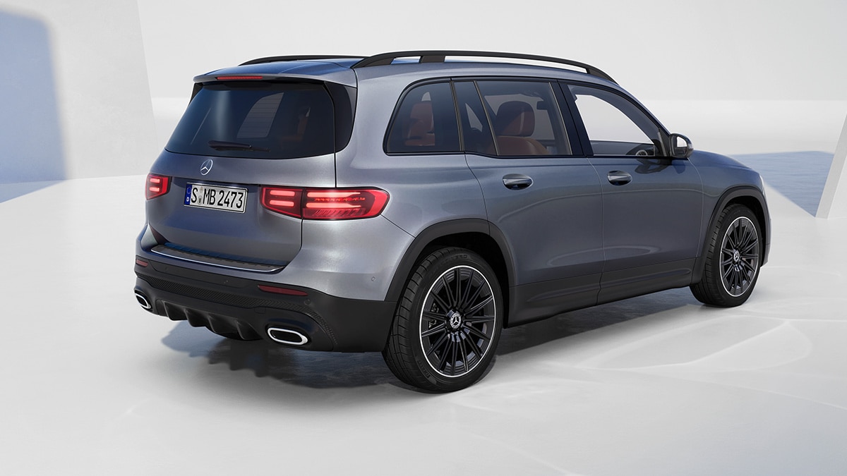 Compact, but available with three rows of seats: the 2024 Mercedes-Benz GLB