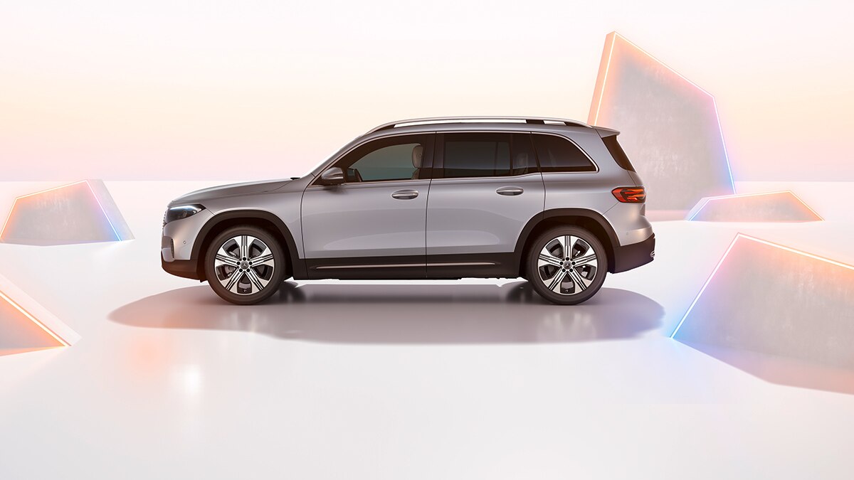 It's impressive that Mercedes squeezes three rows of seats into the compact EQB.   