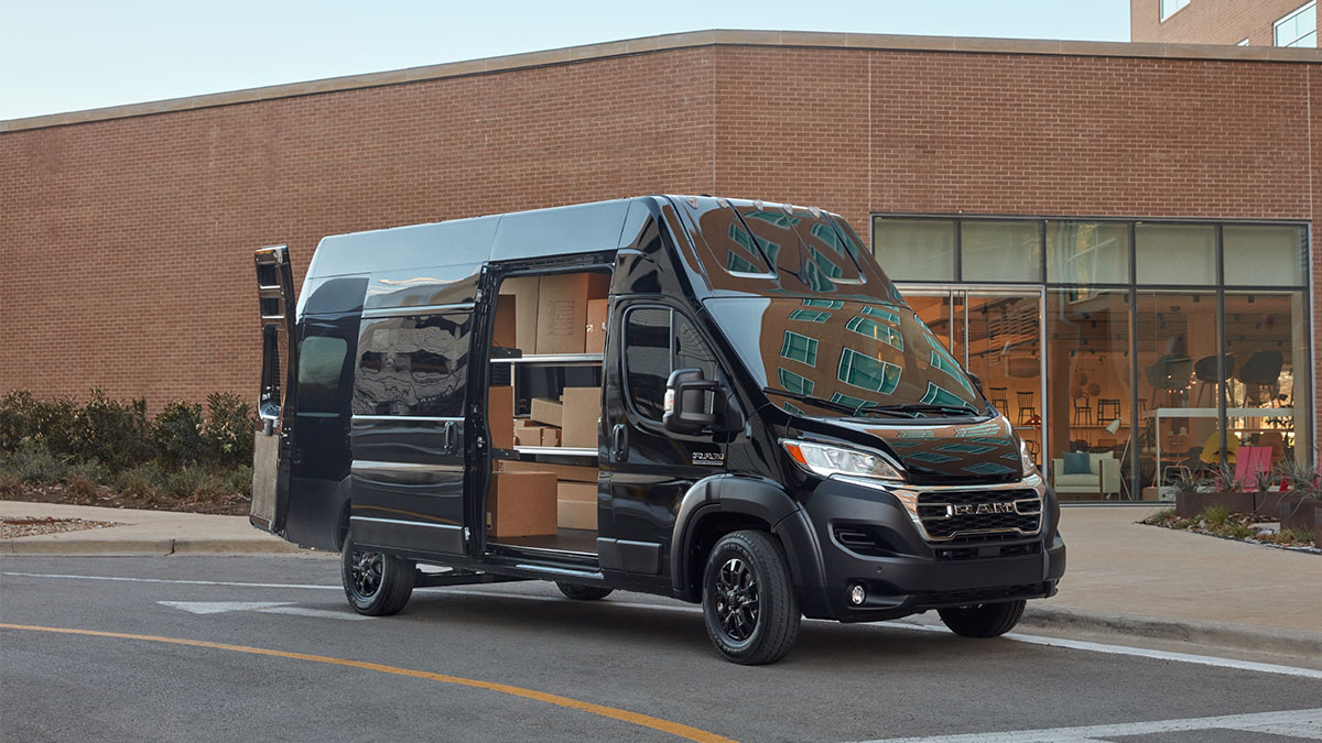 One of the 2024 Ram ProMaster's strengths? It's configurable in so many ways. This one has windows and the super high roof. 