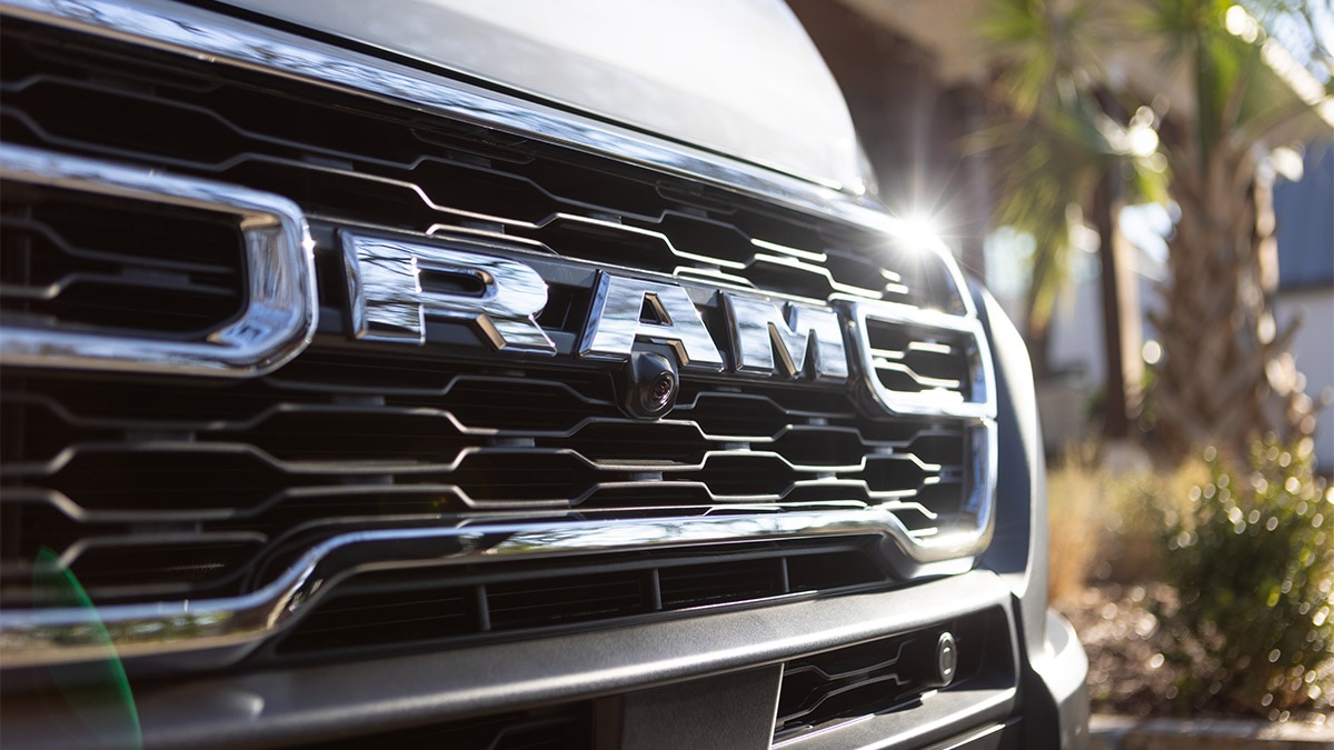 There's not much in the way of adornment on the 2024 Ram ProMaster, but it does have a chrome badge on its grille. 