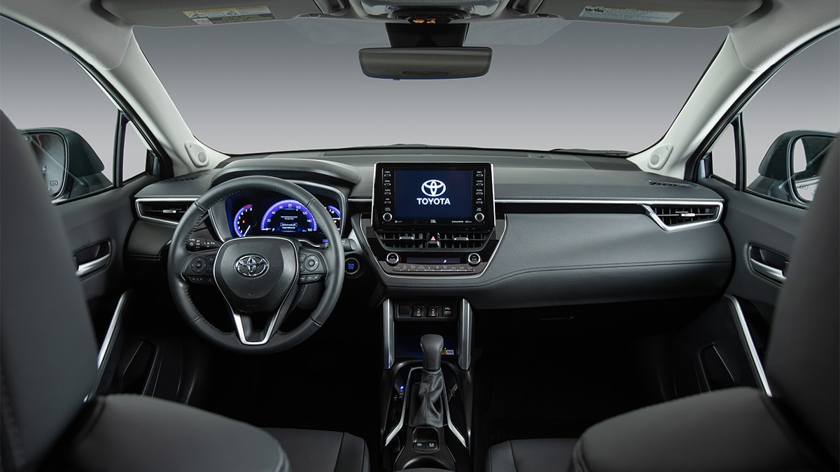 The XLE gets faux-leather seating, heated front seats, a leather shift knob, and a 7-inch driver-information display. 