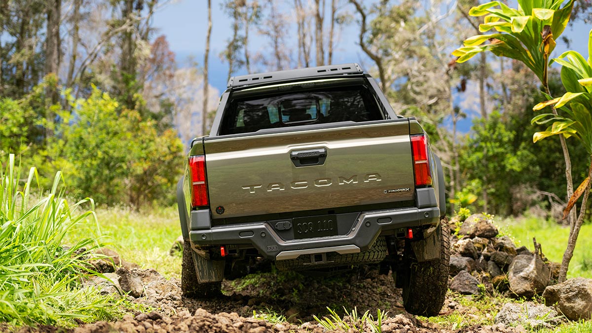 The 2024 Toyota Tacoma Trailhunter has coil spring rear suspension.