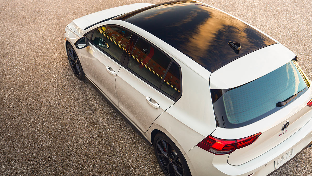 A gloss-black roof and mirror caps also are included in the GTI 380 package. 
