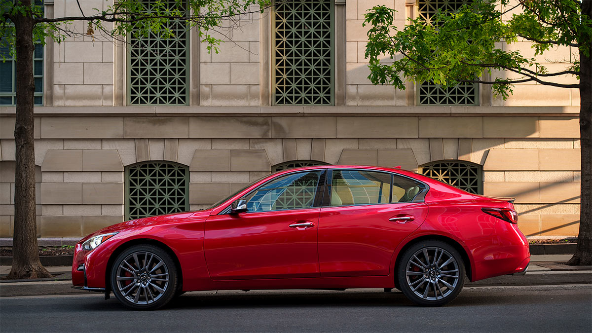 Though unchanged for 2024, the Infiniti Q50 luxury sport sedan still looks sharp. 