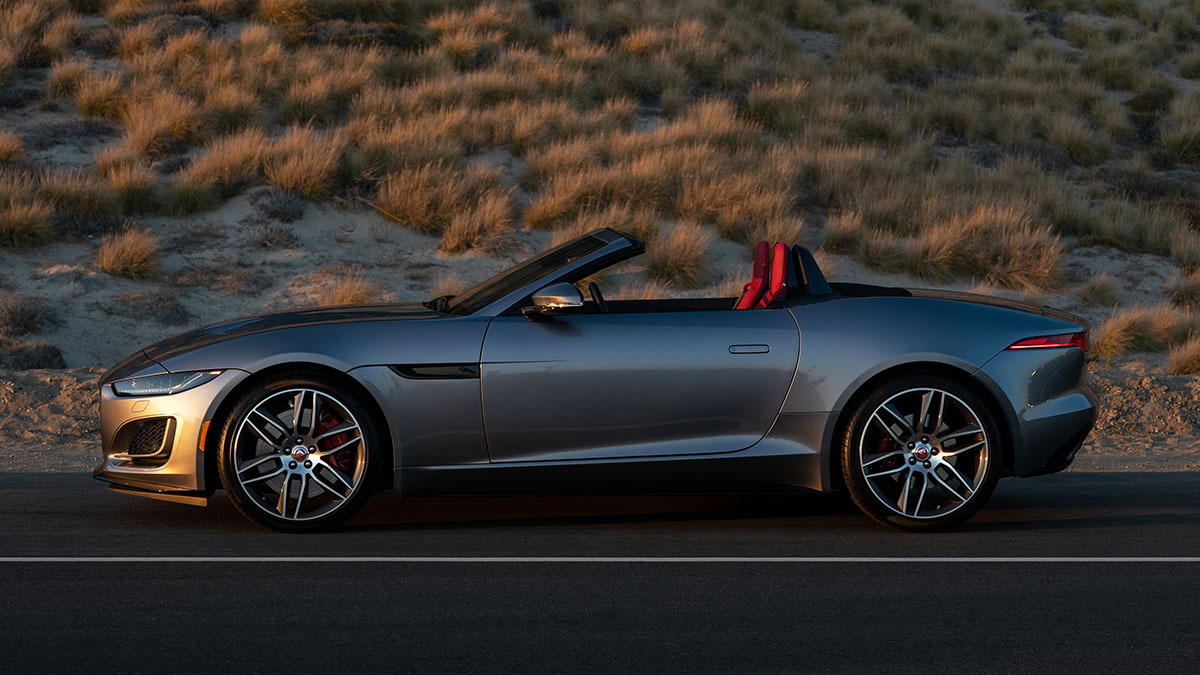 The F-Type roadster is drop-dead gorgeous. They open-top version costs only $2,000 more than the coupe. 