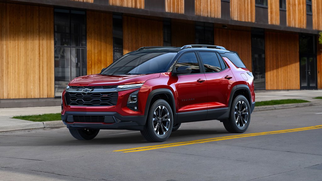2025 Chevrolet Equinox RS in red.