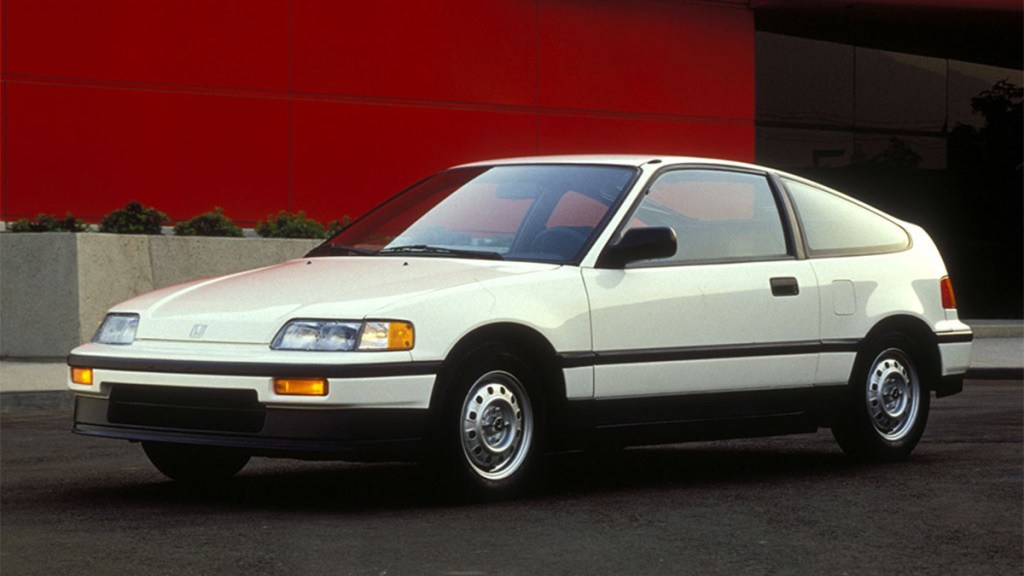 1988 Honda CRX in white parked outside.