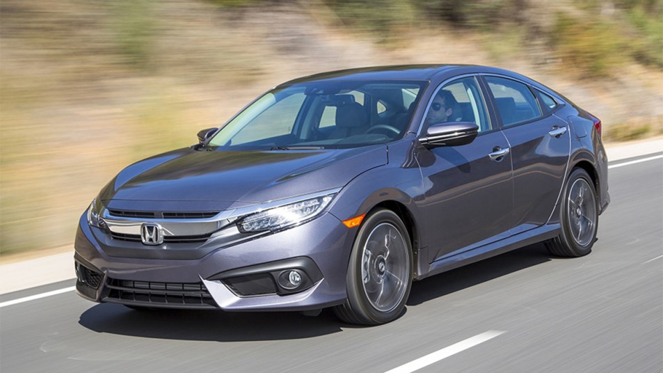 2016 Honda Civic driving on the road.