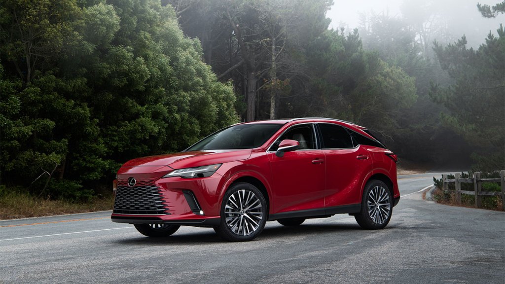 2024 Lexus RX 350h parked on the road.