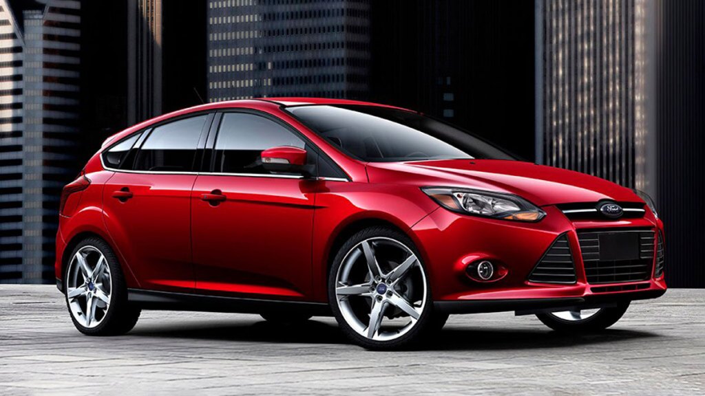 2012 Ford Focus in red.